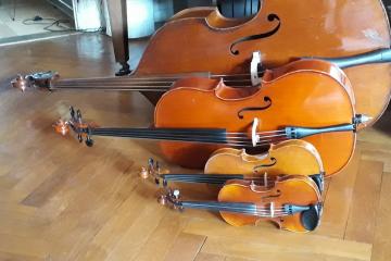 22 mai rencontre autour de la famille des instruments à cordes. Violon, alto, violoncelle et contrebasse